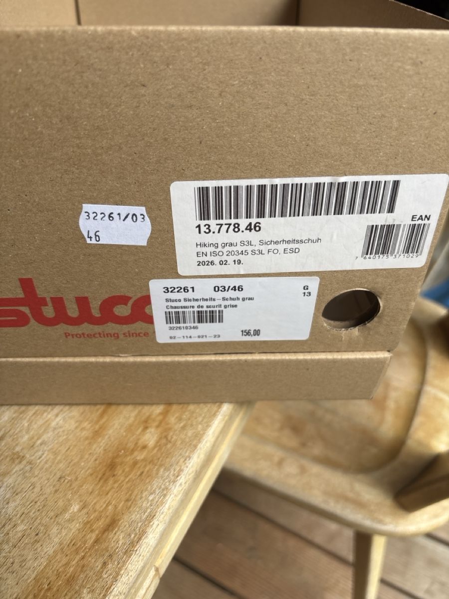 Stuco Scarpe da uomo: Stuco Sicherheitsschuhe 46 – Nuovo e nell'imballaggio originale da Oberkirch LU venduto da Sure19 1
