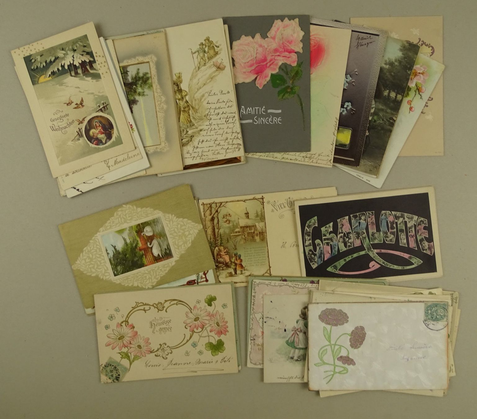 Cartes postales: GLÜCKWUNSCH, 50 ALTE KITSCHKARTEN – D'occasion à Grüningen par Kartensammler