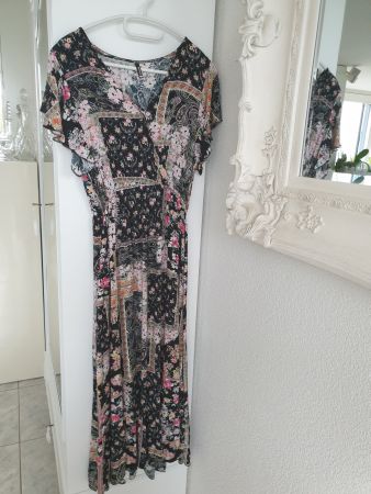 Kleid Sommerkleid Blumendruck Gr. 38 / M Maxikleid