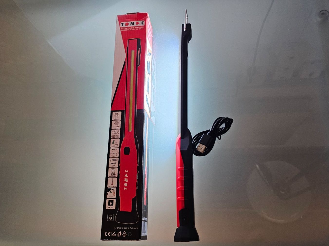 Lampade: Arbeitsleuchte Akku LED, extra flach – Nuovo e nell'imballaggio originale da Koppigen venduto da Bracher_Mail-House 3