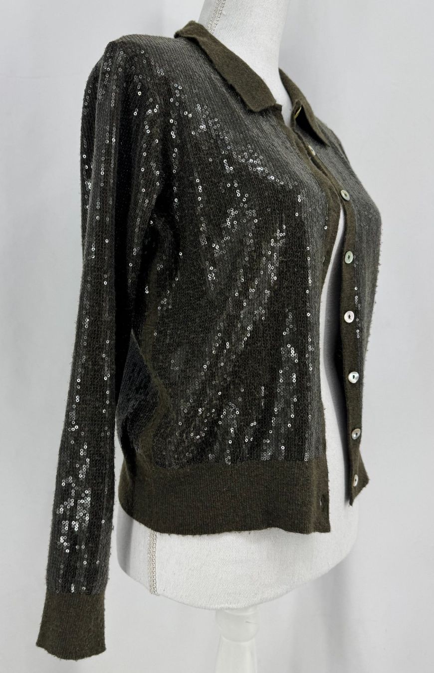 Zara Pullover & Sweatshirts: ZARA Pull en Maille Khaki à Sequins, Boutons Nacrés, S – Gebraucht aus Lausanne von PlusValue_Lausanne 4