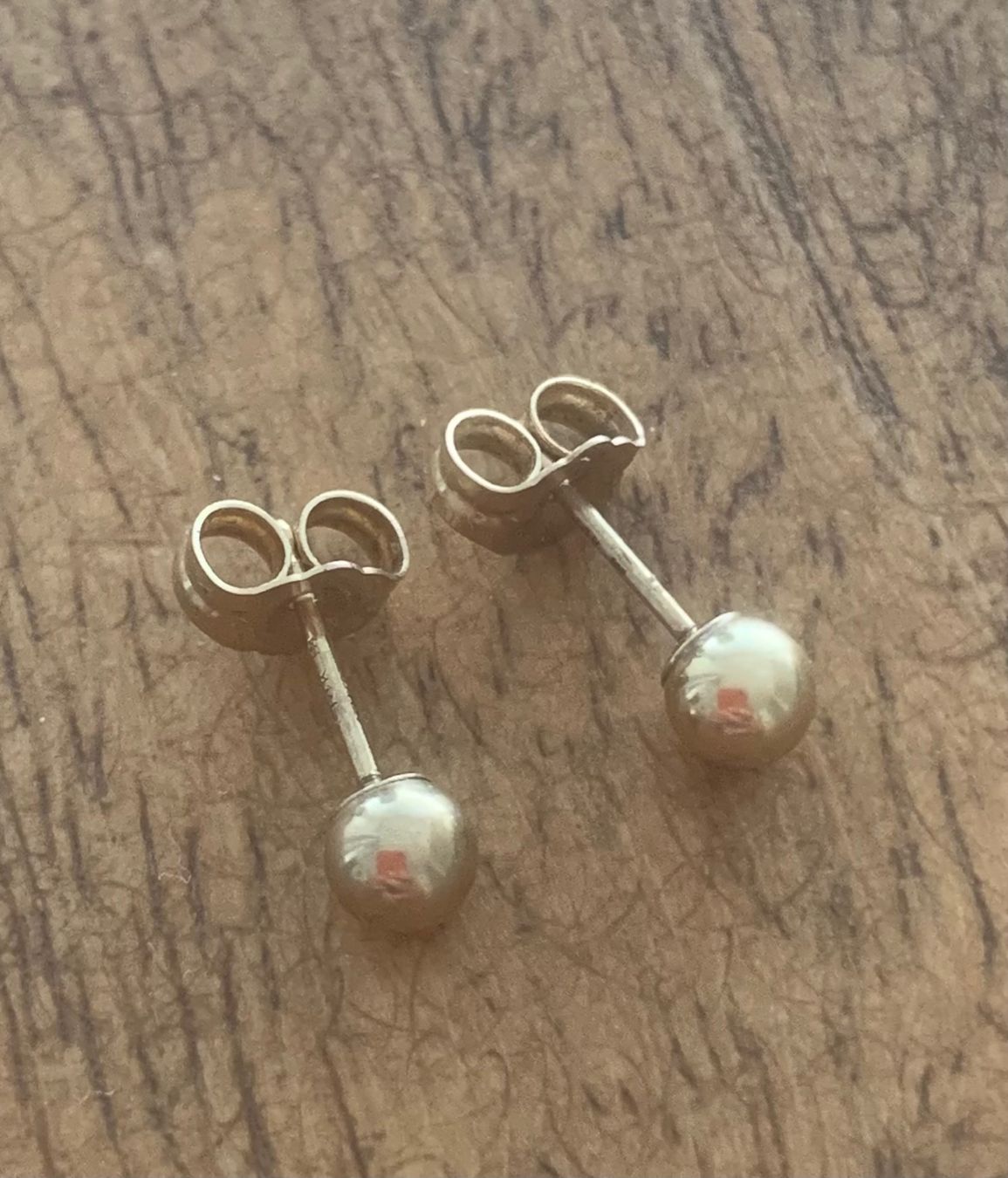 Boucles d'oreille: Schlichte Kugelstecker 14 Karat – D'occasion à Zürich par MK124