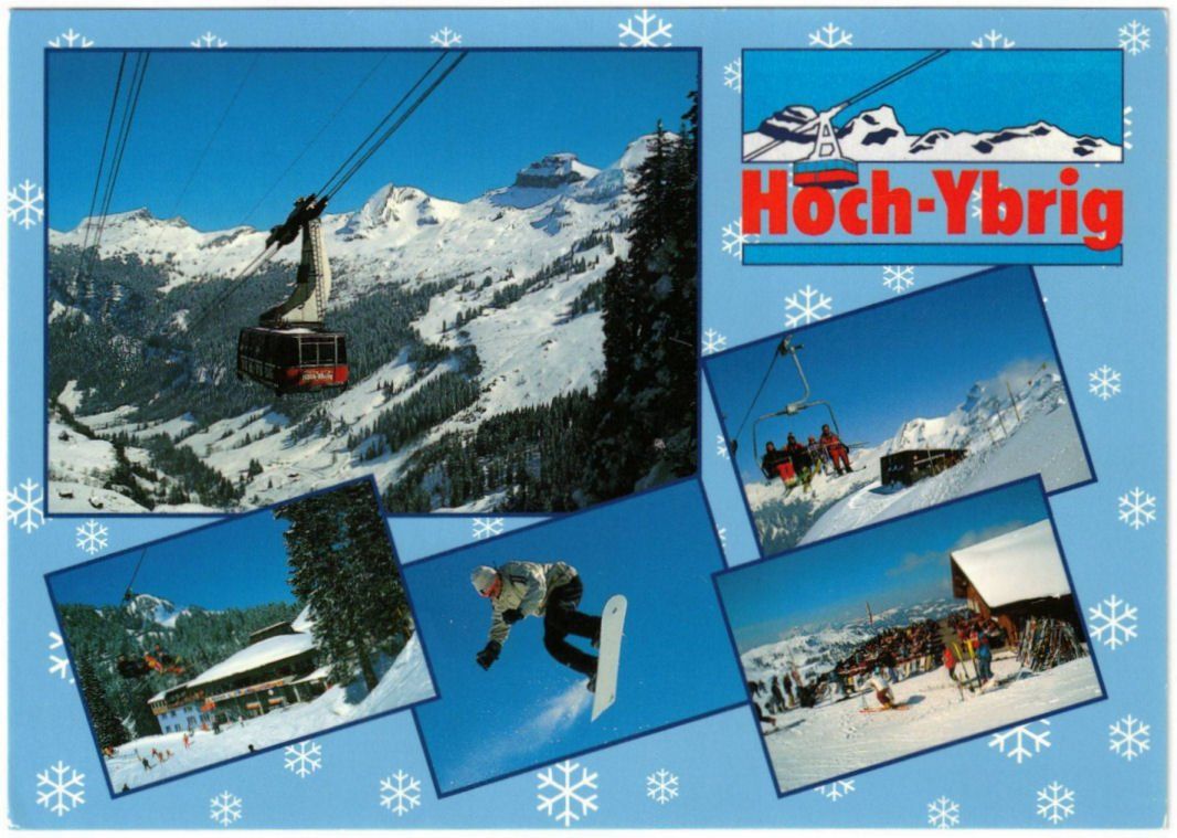 Cartoline postali: Hoch-Ybrig - 6 Bild AK – Usato da Binningen venduto da Mountainrider