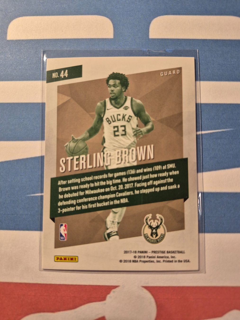 Panini Carte collezionabili: NBA Sterling Brown Milwaukee Bucks – Usato da Treiten venduto da Sauber73 1