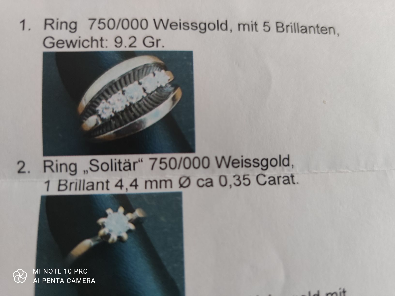 Anelli: 750 gestempelt Weissgold 18k Ring – Usato da Zürich venduto da Menyar1982 1
