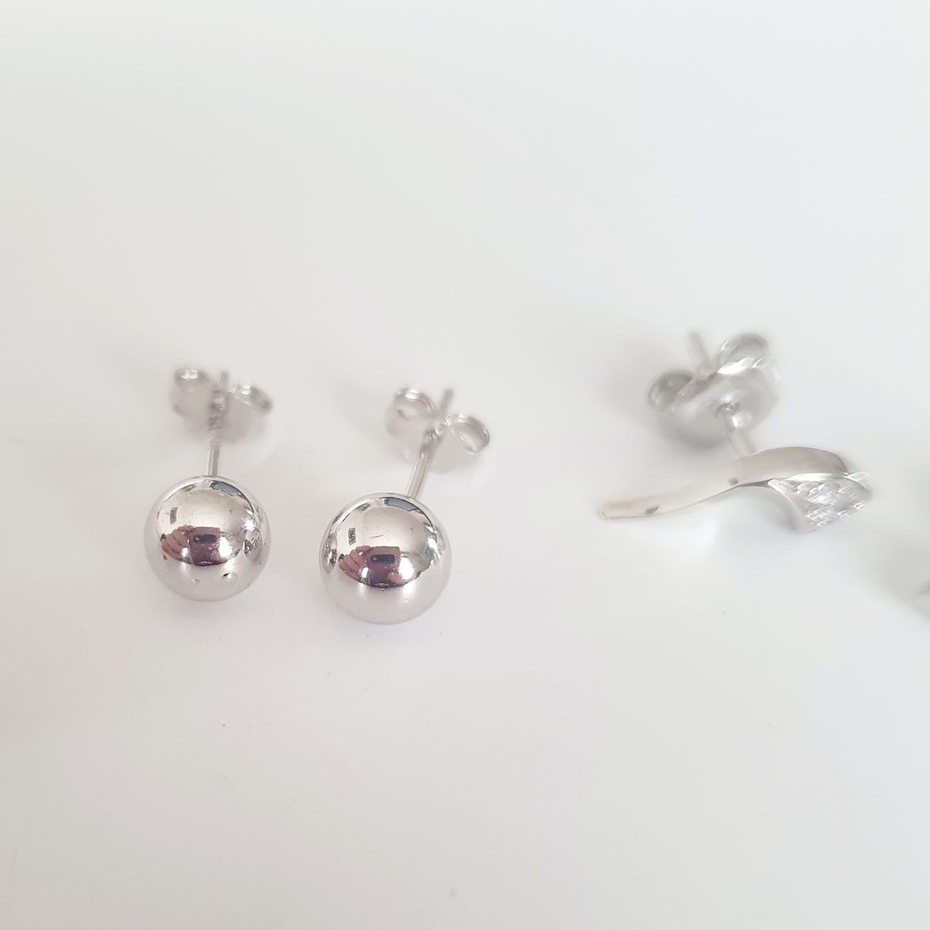 Orecchini pendenti & Orecchini a lobo: Silber Ohrstecker Set 925 er Silber, verspielt und elegant – Nuovo (secondo la descrizione) da Kreuzlingen venduto da Wunderkiste123 1
