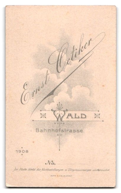 Fotografie & Manifesti: Fotografie E Oetiker, Wald, Bahnhofstras – Usato da Berlin venduto da bartko-reher 1