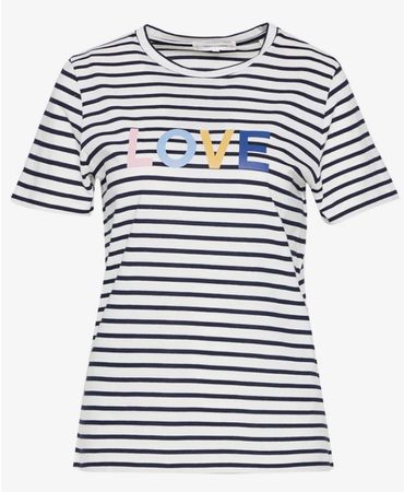 CHINTI&PARKER Love T-Shirt S in Cream/Navy