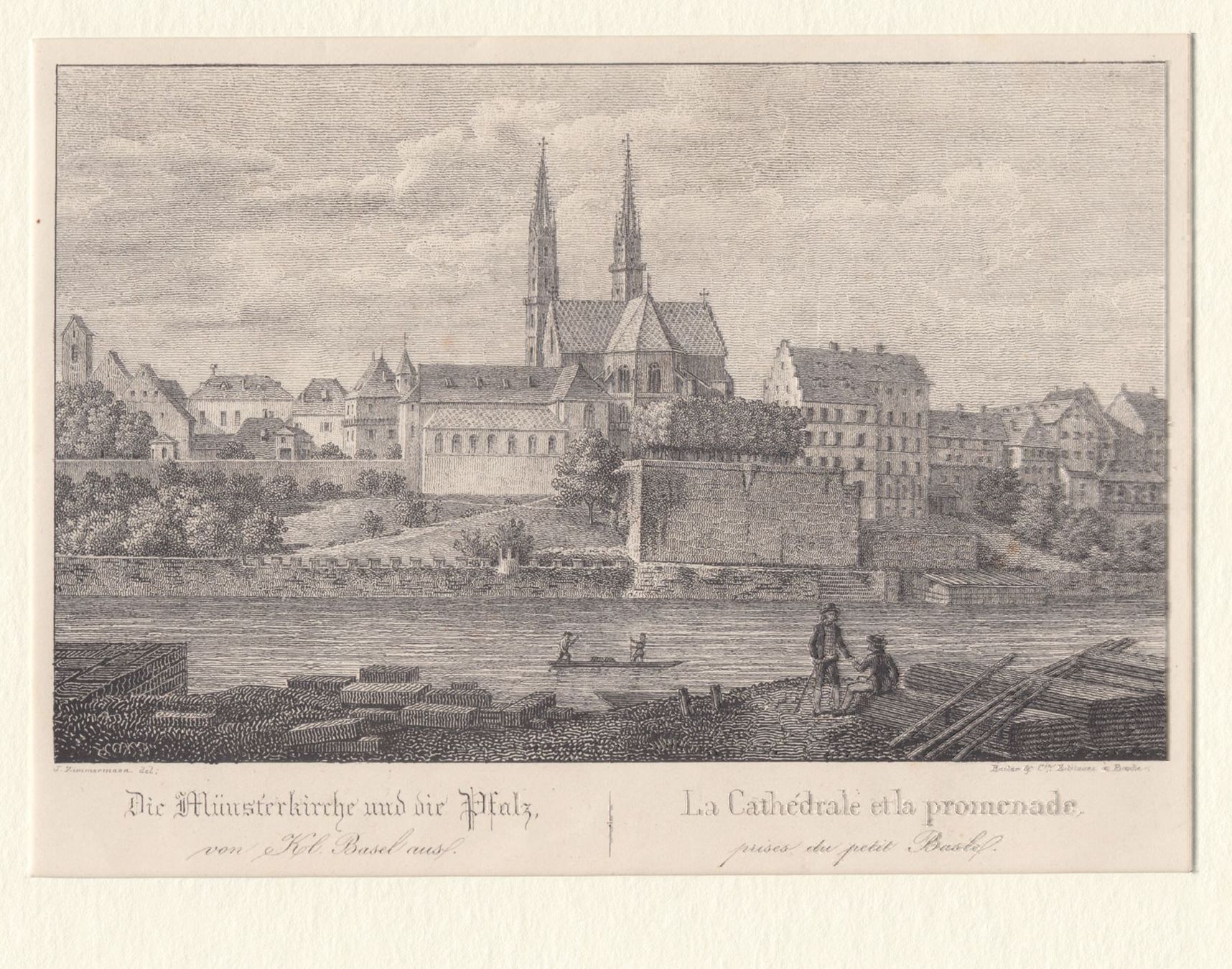 Ansichtskarten: BASEL MÜNSTERKIRCHE & PFALZ LITHOGRAPHIE – Antik aus Grüningen von Kartensammler