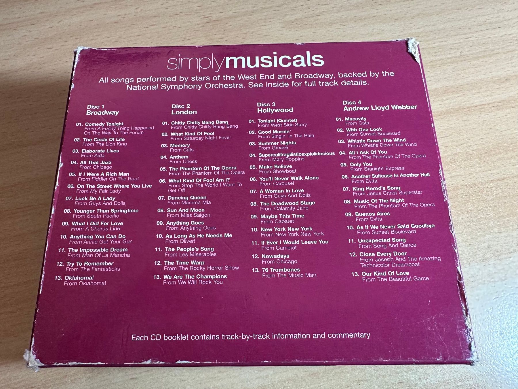 CD: Various – Simply Musicals - 4 CD – Usato da Rikon im Tösstal venduto da Alpenmutz 1