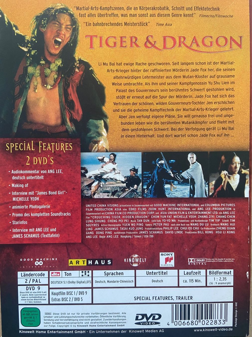 Tous les DVDs: Tiger & Dragon – D'occasion à Widnau par ama_7xzk 1