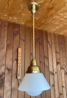 antike Originale Hängelampe, Schulhauslampe, Industrielampe