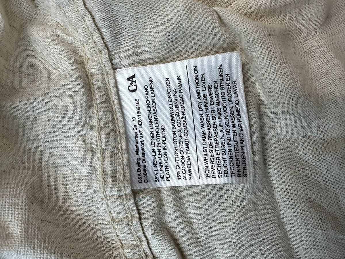 C&A Hemden: Kurzarmhemd C&A Leinenmix beige – Gebraucht aus Schwende von weesli 4
