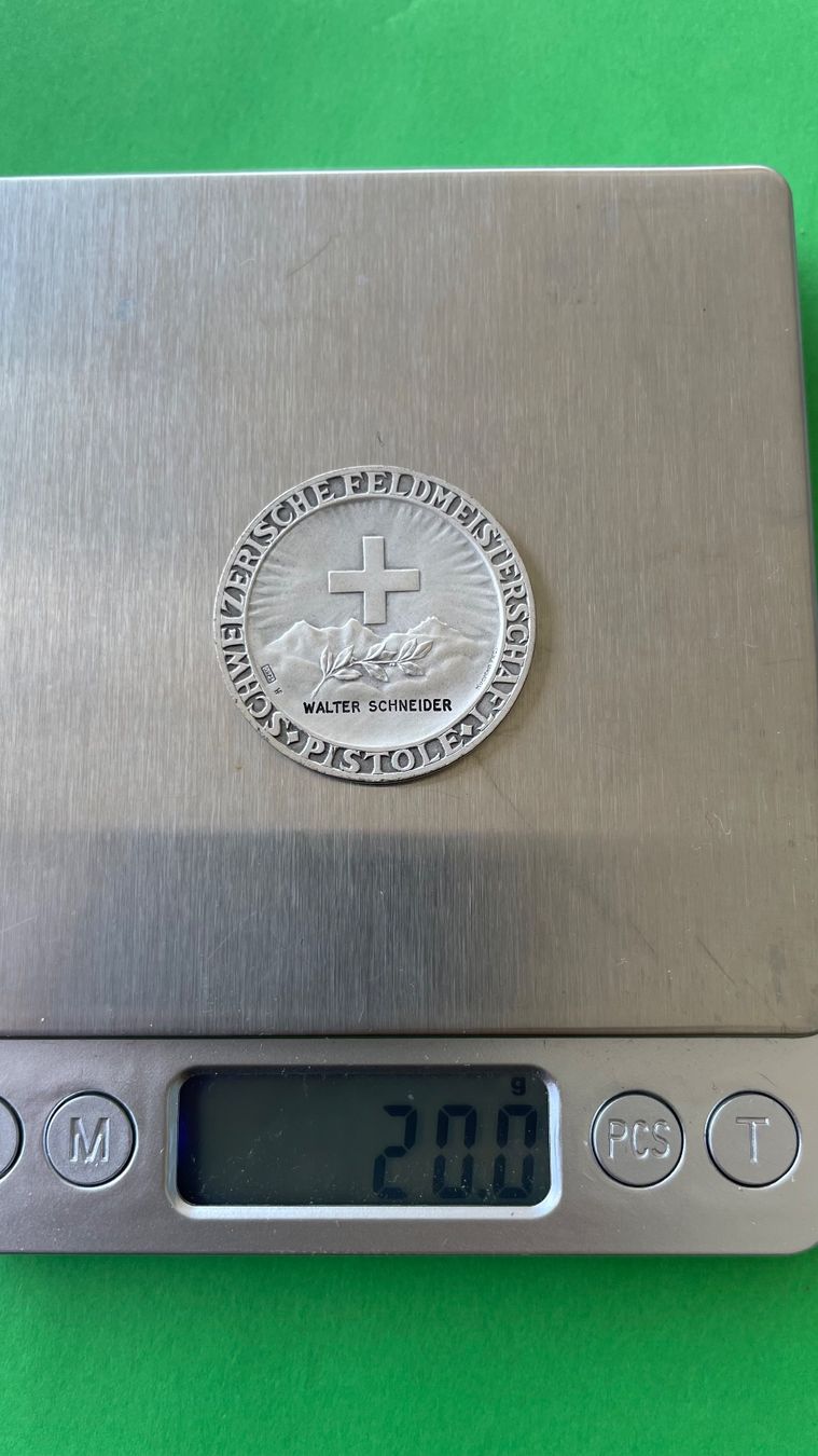 Medaglie: Schweizerische Schuetzenmedaille, Silber 925 – Usato da Bremgarten AG venduto da Schussi 3