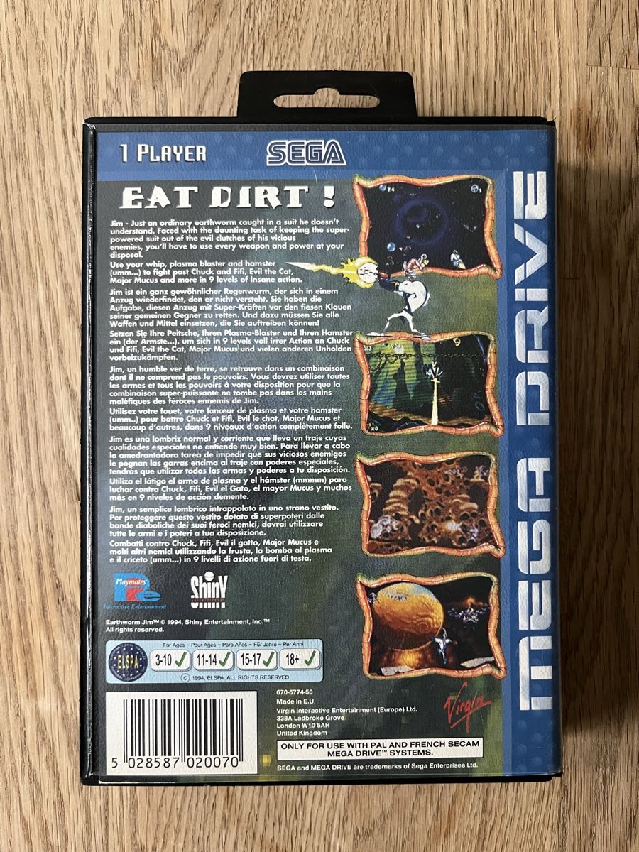 Giochi: Earthworm Jim - Sega Mega Drive - OVP – Usato da Baden venduto da tob_t8gw 1