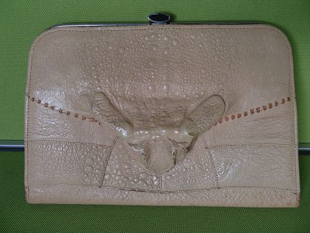 Vintage 40er Jahre Eidechs Pochette mit Eidechsenkopf