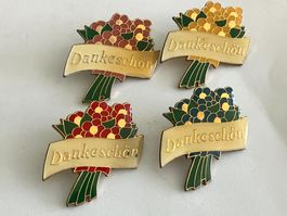 4 Pin Dankeschön Blumenstrauss