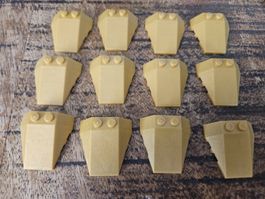 lego 48933 lot de 12 pièces Pearl Gold Wedge 4 x 4