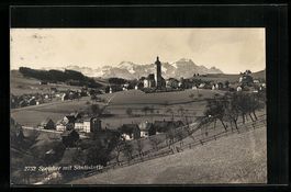 Speicher, Ortsansicht mit Säntiskette