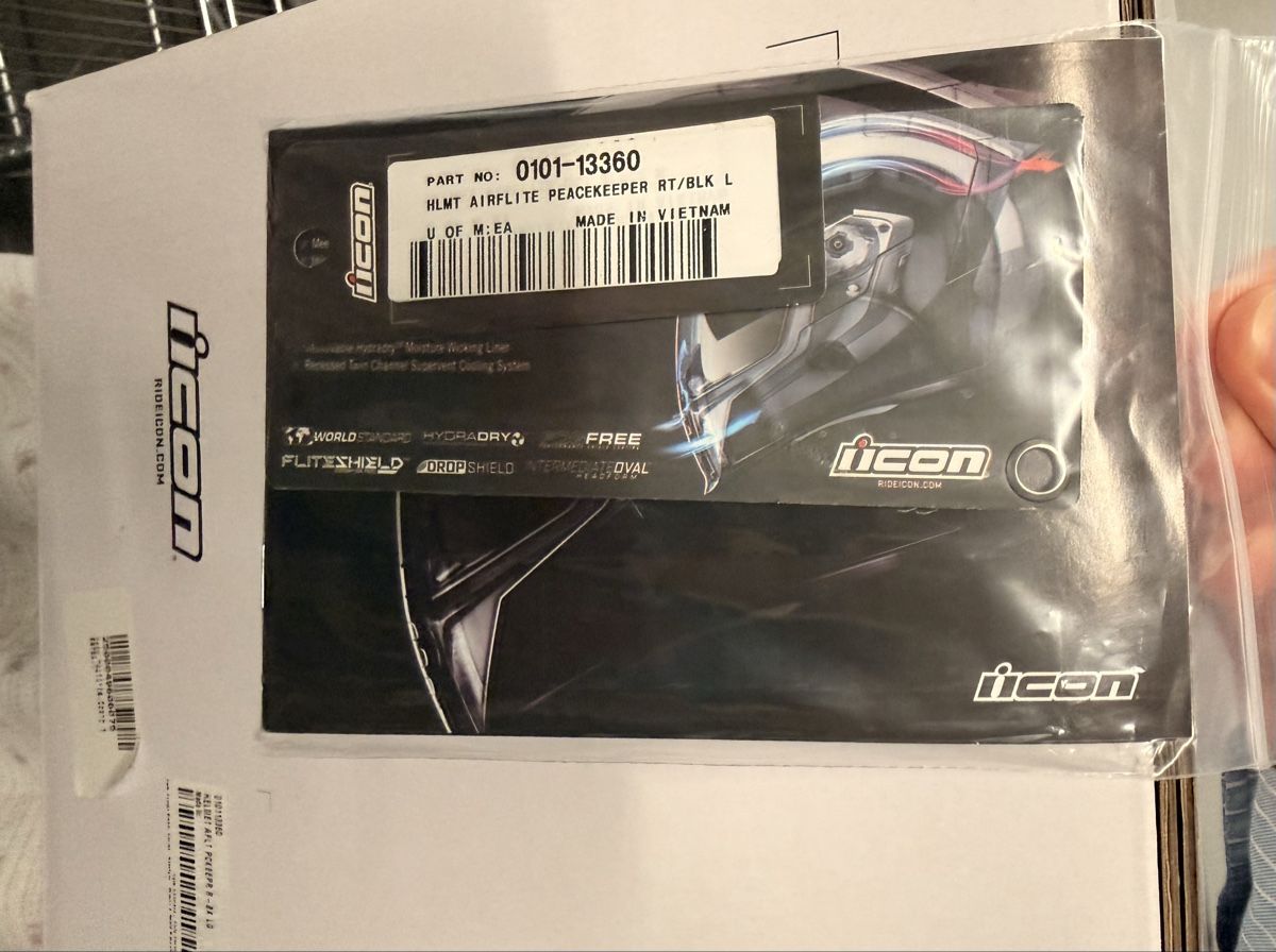 Icon Caschi & visiere: ICON Motorradhelm Neu Gr.L – Nuovo e nell'imballaggio originale da Unterseen venduto da sunnybiene 4