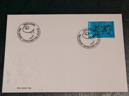 Ersttagsbrief, Pro Sport, 1992, Bern