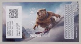 Swiss Crypto Stamp 4.0 ID 20 "Snowboard" mit NFT