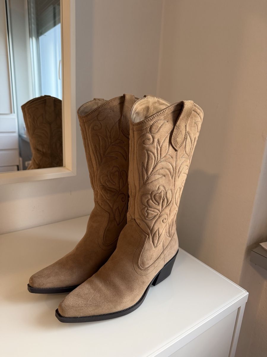 Pull&Bear Scarpe da donna: PULL&BEAR Cowboy/ Bikerboot Stiefel- braun Gr.37 – Nuovo (secondo la descrizione) da Wohlen, AG venduto da sce_2ynh 1