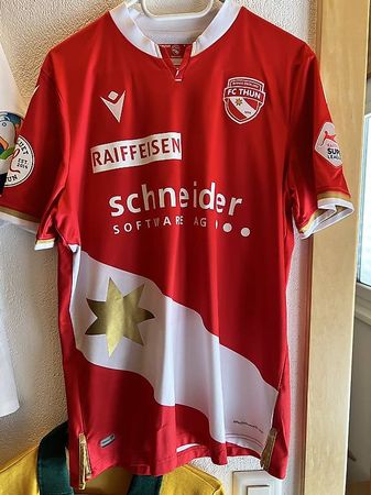 FC Thun unwashed Matchworn Trikot Hasler