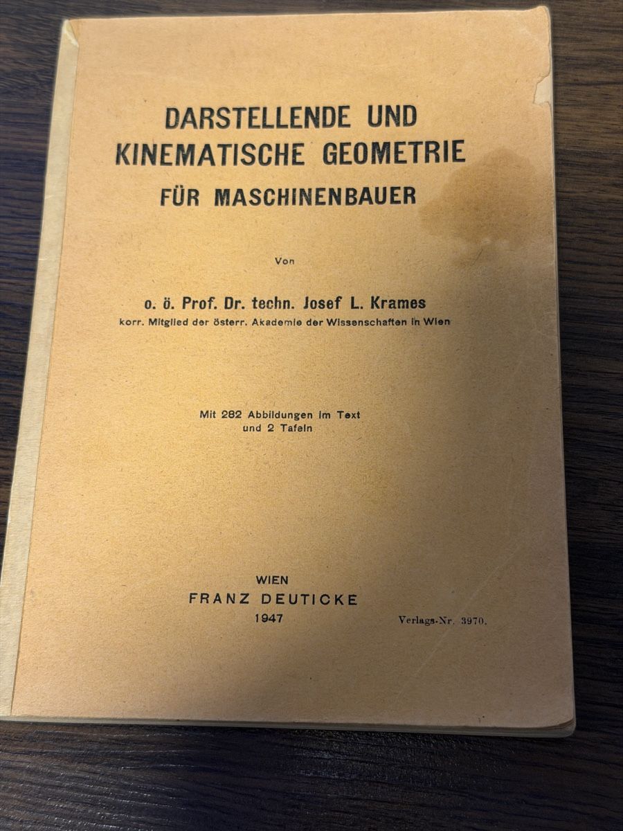 Bücher: Vintage Kinematic Geometry Book for Machine Builders 1947 – Gebraucht aus BADEN von Sprinz