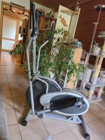 Crosstrainer Stepper Fitnessgerät grau mit LCD Display gebra