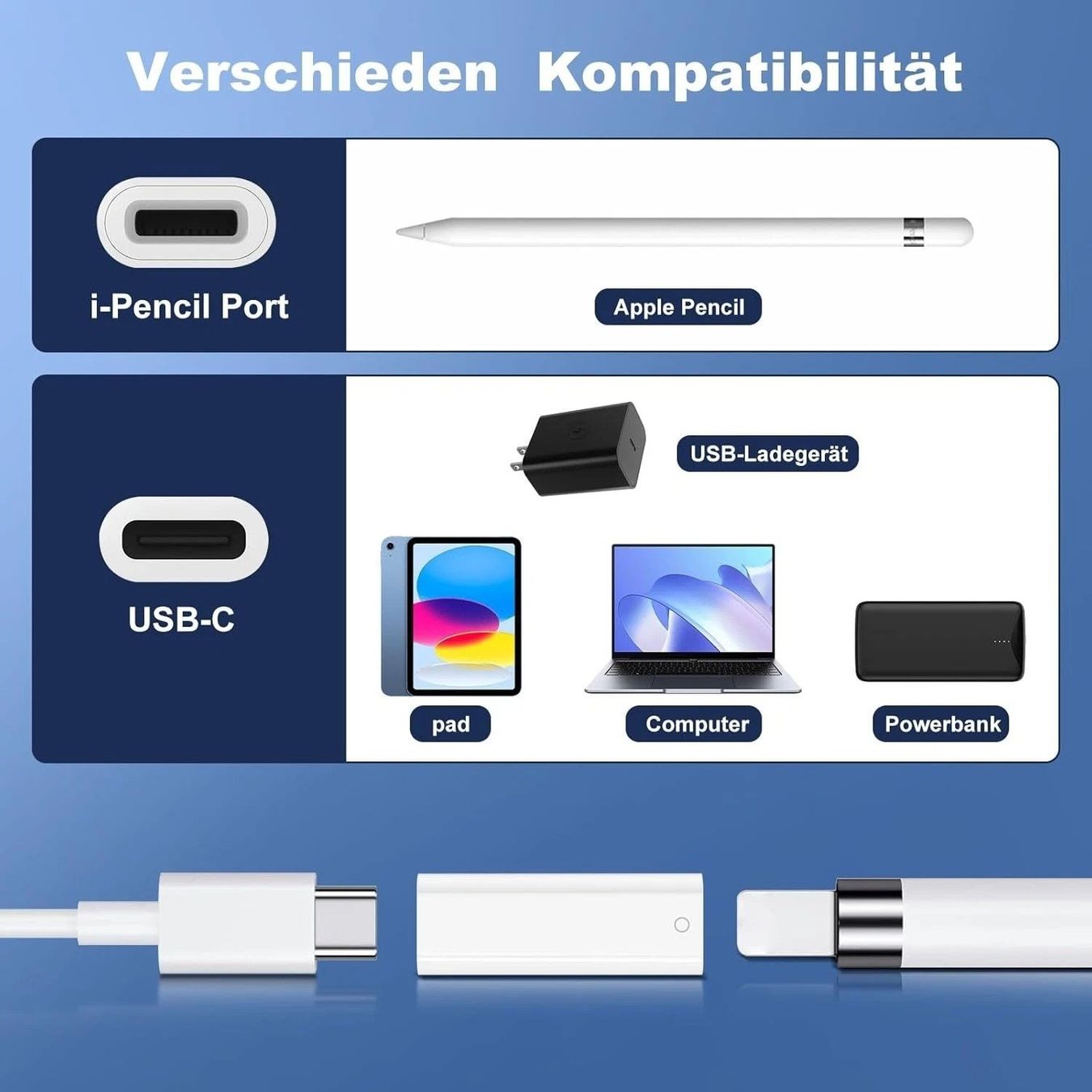Unità & Adattatore: Pencil  Apple Adapter USB C Lightning iPad 10th 11 – Nuovo (secondo la descrizione) da Kirchdorf AG venduto da csnmclub 5