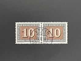 1945 Paxmarken 2x 10 Rp #263 ʘ Stein am Rhein