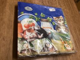 15Servietten mit Katzenmotiv,