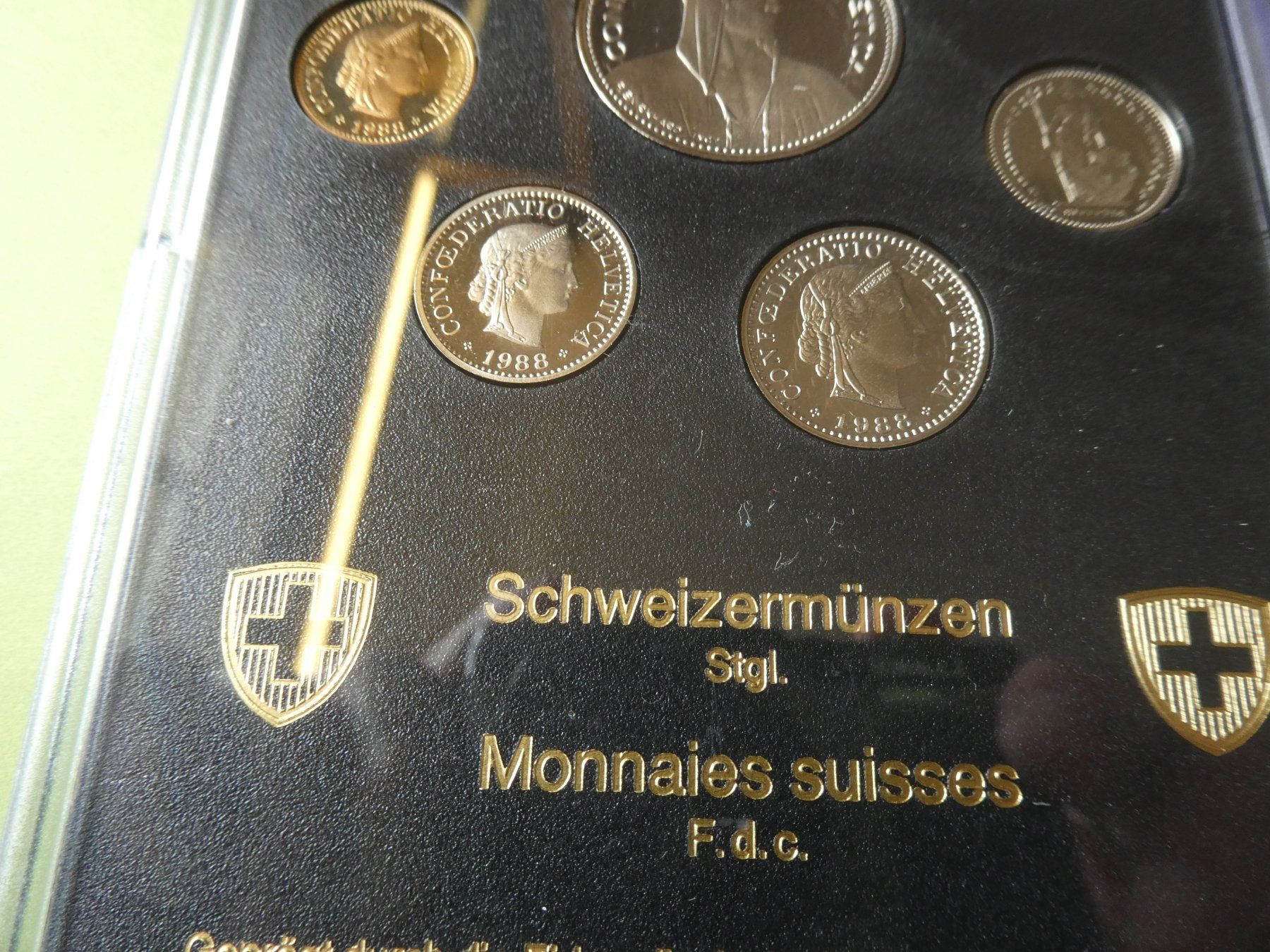 Toutes les monnaies: Schweiz 1988, Münzsatz Stempelglanz – Neuf (Voir description) à Hinterforst par Rohusri 1