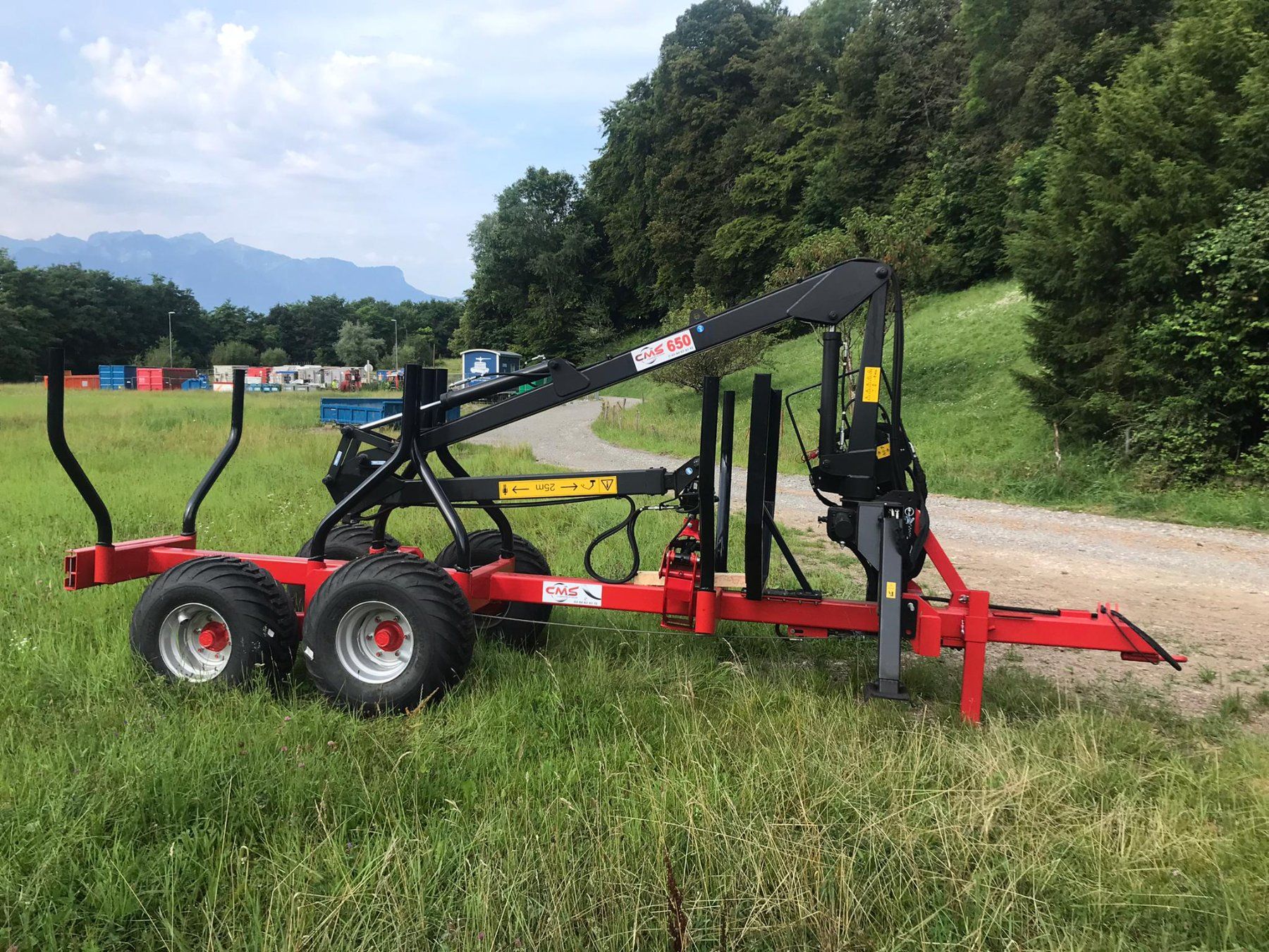 Rimorchi: Remorque forestière avec grue – Usato da Chexbres venduto da inf_pbm5