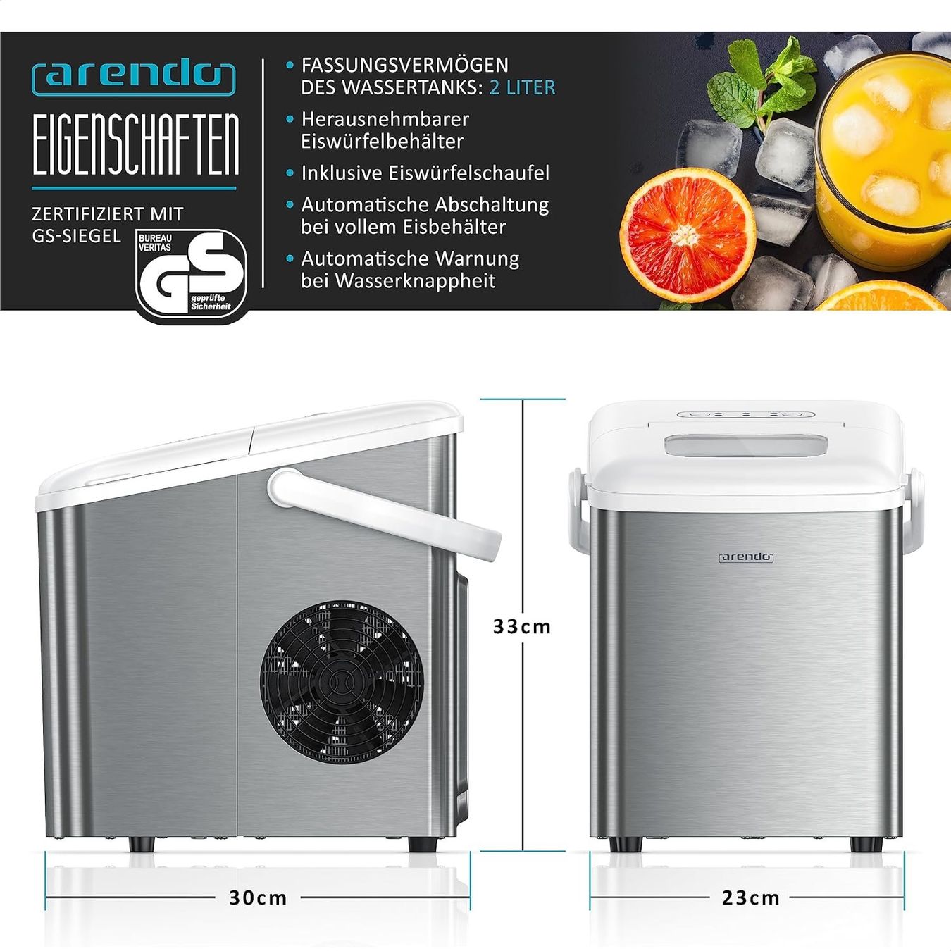 Appareils de cuisine: Arendo - Eiswürfelmaschine Edelstahl *** NEU *** – Neuf (Voir description) à Montlingen par JustTheBest 3