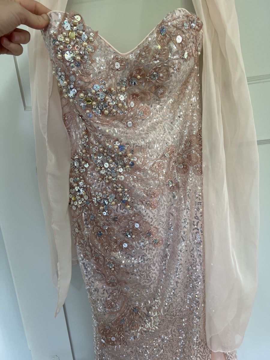 Vestiti: Glitzerndes Abendkleid mit Stola, Grösse 36-38 – Usato da Zürich venduto da dr.s 6