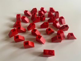 LEGO - 30 - ROTE - NEGATIVE - SCHRÄG - STEINE