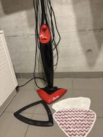Vileda Dampfreiniger schwarz rot mit Zubehör gebraucht