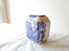 Boite à thé de collection en faïence vintage 