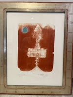Tolle Lithographie von Rudolf Mirer „Gesicht“ von 1980 - top