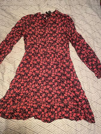 Blumenkleid Vero Moda Grösse S Herbstkleid rosa schwarz
