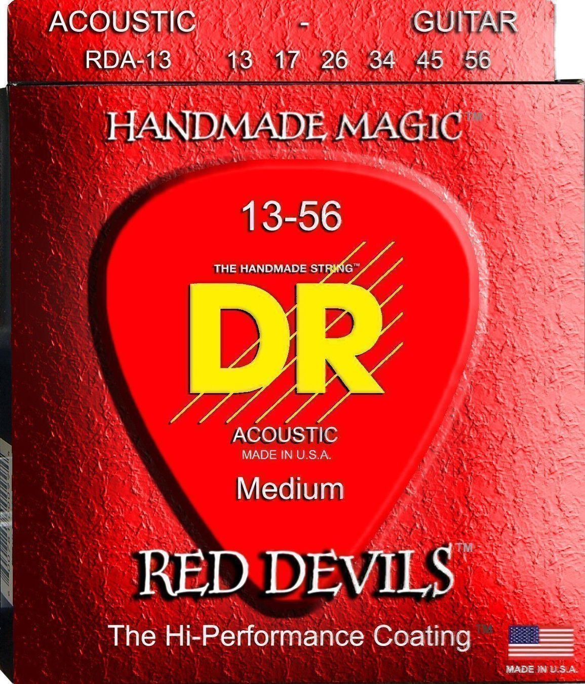 Strumenti musicali: DR Acoustic Guitar Strings Coated in RED – Nuovo e nell'imballaggio originale da Zofingen venduto da Rodeln