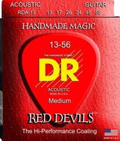 DR Acoustic Guitar Strings Coated in RED