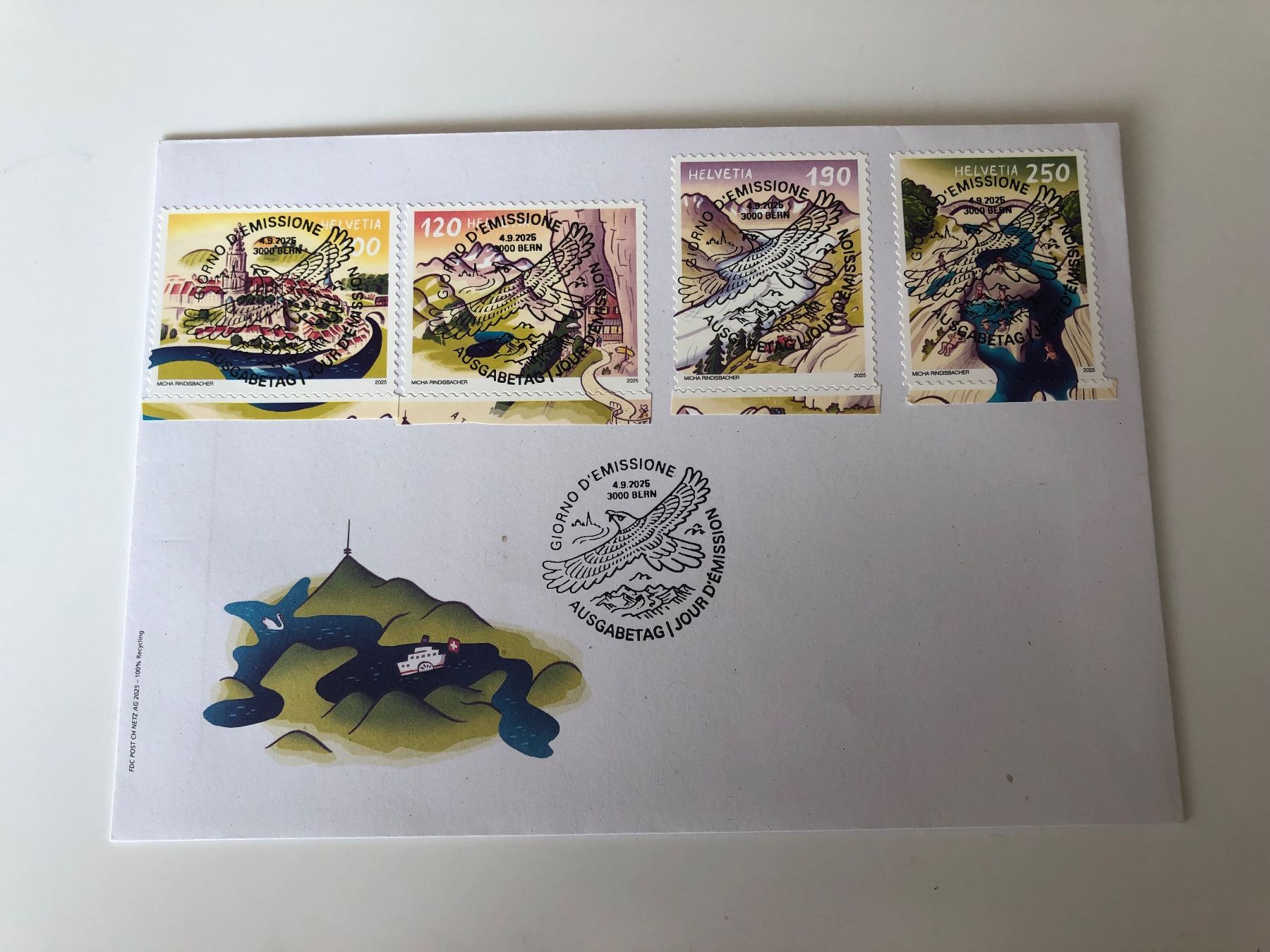 Tutti i francobolli: Neueste Markenausgabe 4.9.2025. - FDC Blockausschnitte – Usato da Lufingen venduto da Rac0