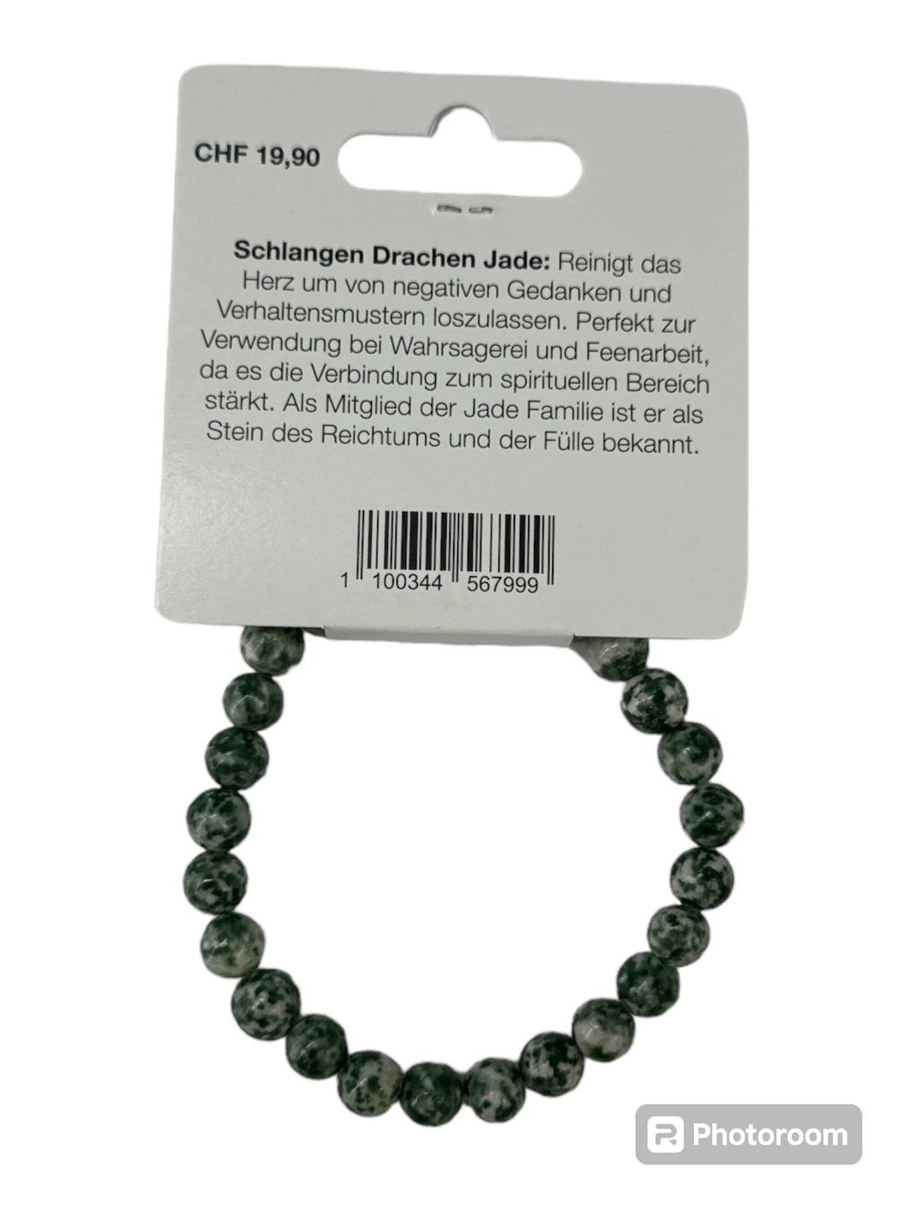 Bracciali & Braccialetti: Echtstein Chakra Armband 8mm / Schlangen Drachen Jade – Nuovo e nell'imballaggio originale da Oensingen venduto da Liquidations-Shop 1