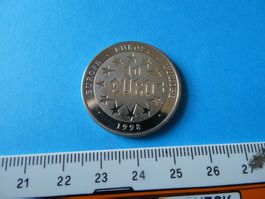 Europa 1998, 10 Euro, versilberte Medaille PP 30 mm