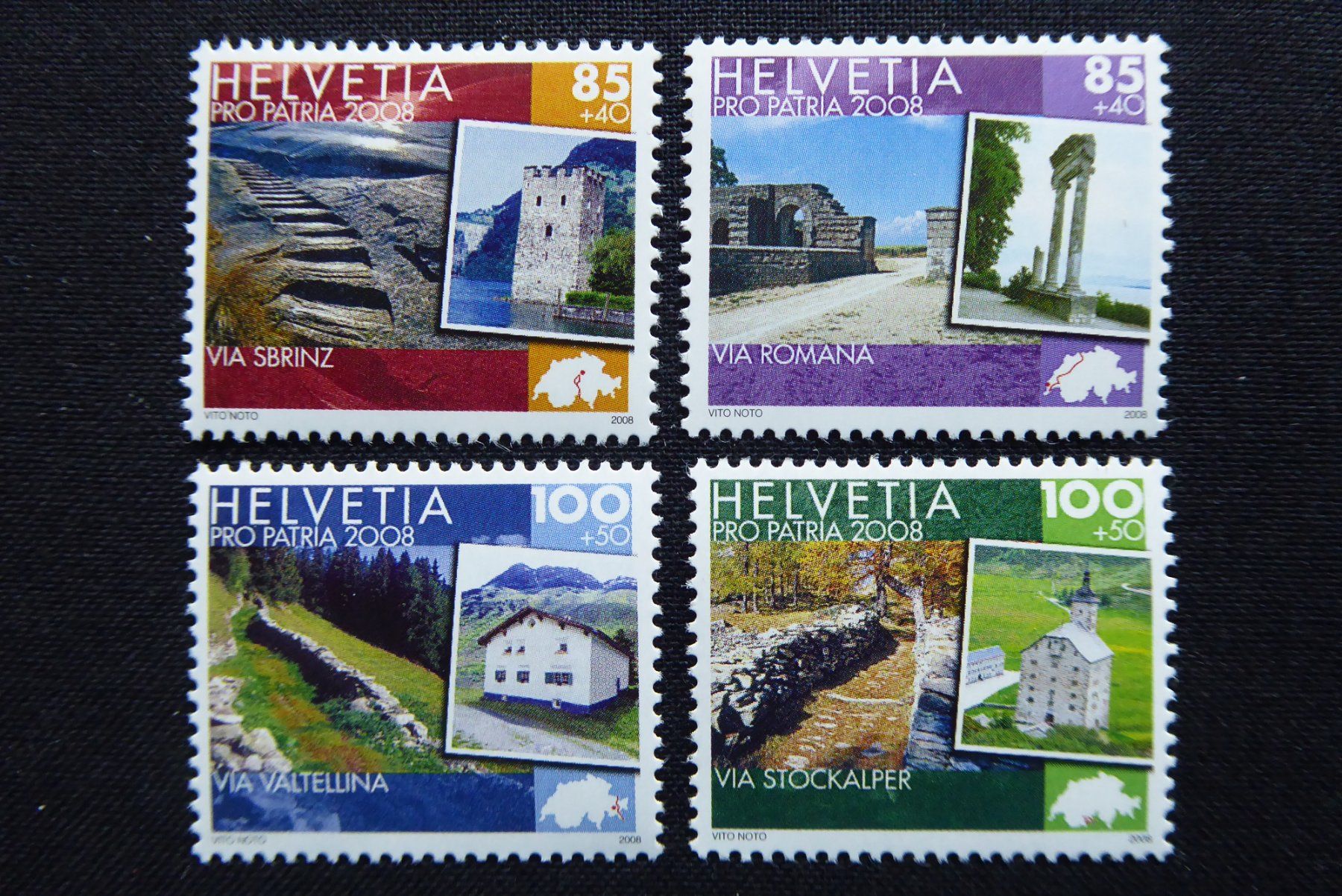 Tutti i francobolli: (t945) 2008: Pro Patria B300 - B303 ** – Nuovo (secondo la descrizione) da Basel venduto da scholle50