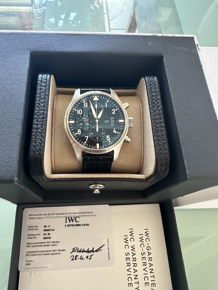 IWC Orologi: IWC Pilot Chronograph IW377701 gebraucht – Usato da Watt venduto da Gini120