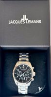Jacques Lemans Herrenuhr Chronograph Edelstahlarmband Top.